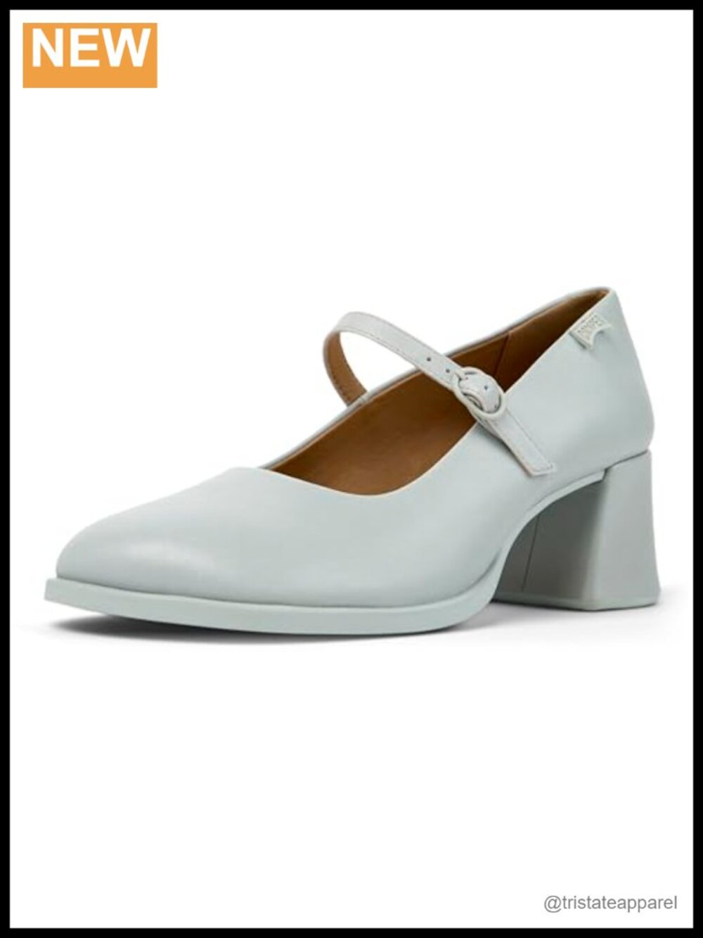 Mary Jane Mocc Heel Pull-On Leather Casual Shoe